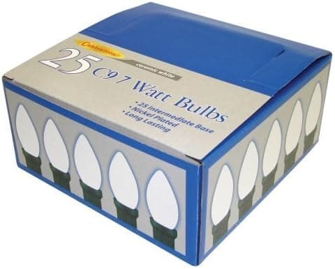 Celebrations C9 Replacement Bulbs (7 watt/White) [25/pack]