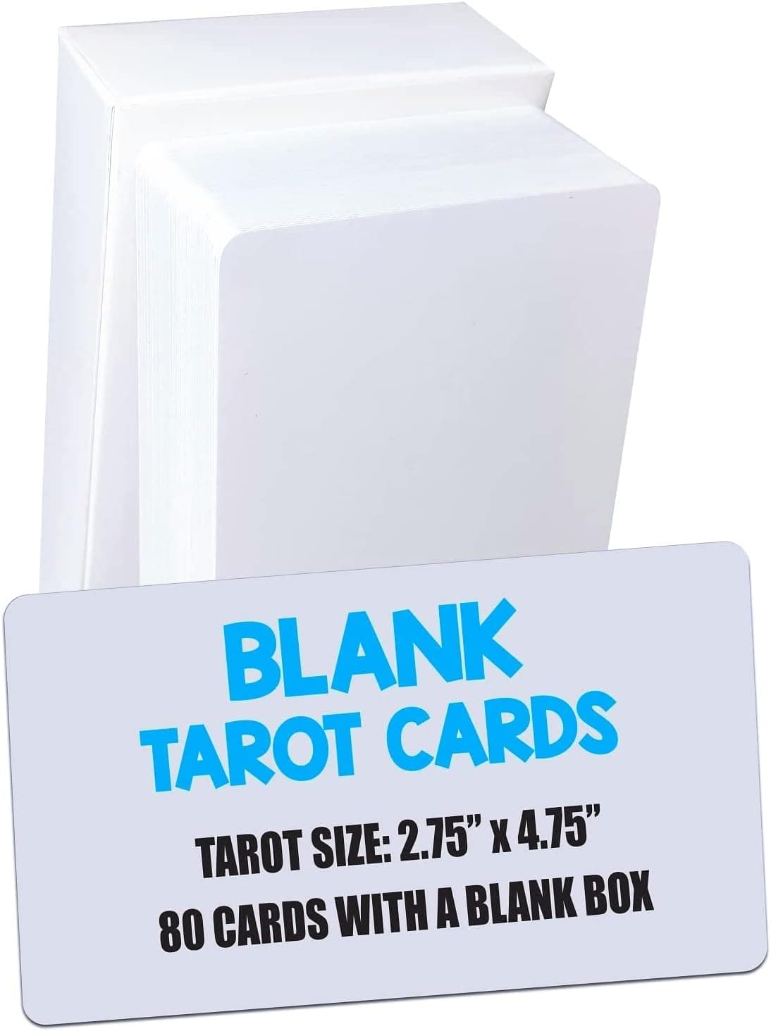IMAGAME White Blank Tarot Cards Deck, 80 Cards, Standard Tarot Size(2.75" x 4.75"), Make Your Own Tarot Cards and Oracle Cards