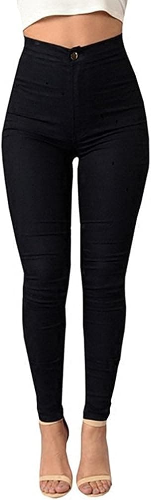RU HUA Women's Classic High Waist Denim Skinny Jeans