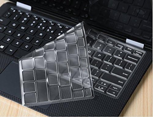 BingoBuy US Layout Clear Transparent Non-Toxic Ultra Thin Keyboard Protector Cover Skin for Dell XPS 13-9365 13-9365 13-9370 13-9380