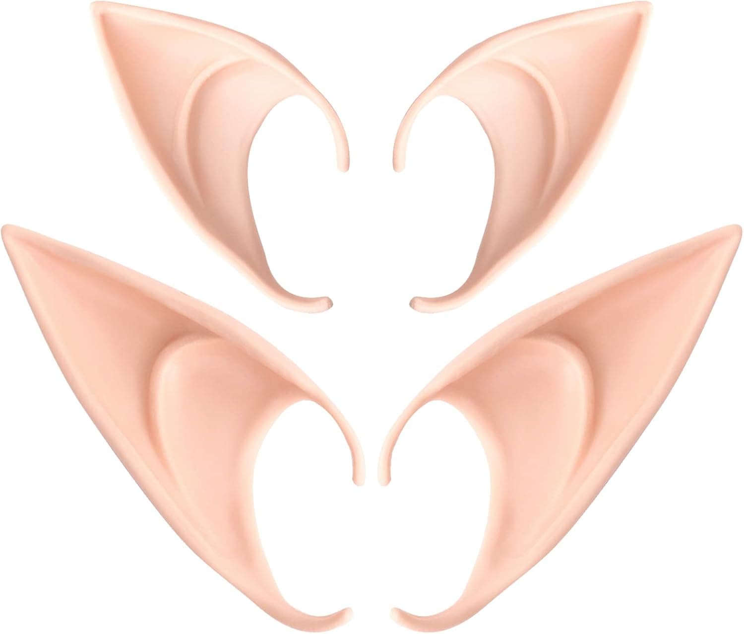 Aster Cosplay Fairy Pixie Elf Ears - Soft Pointed Tips Anime Party Dress Up Costume Masquerade Accessories for Christmas