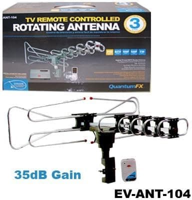 QuantumFX ANT-104 Remote Controlled Rotating Outdoor Antenna