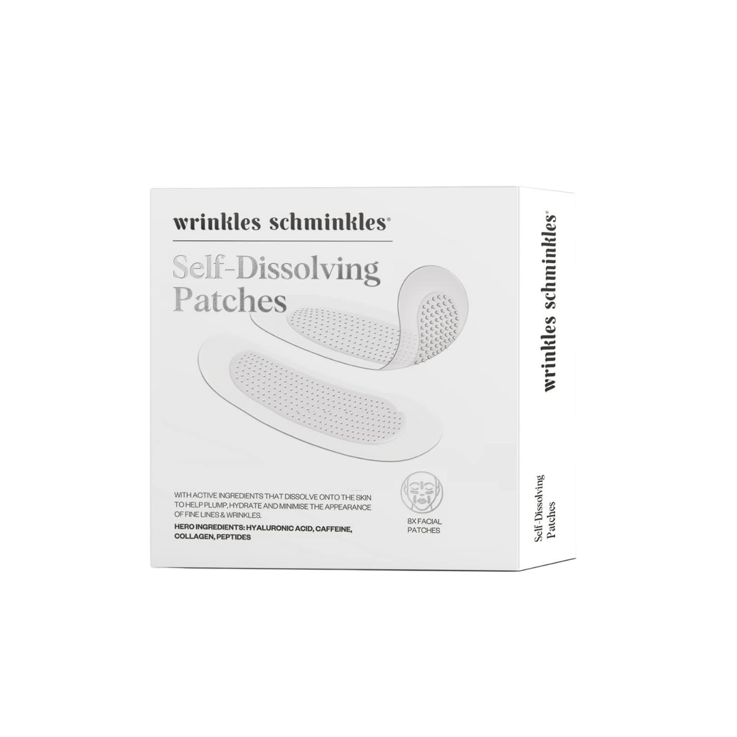 Wrinkles Schminkles Self-Dissolving Patches for Face with Hyaluronic Acid and Collagen Peptides, 4 pairs