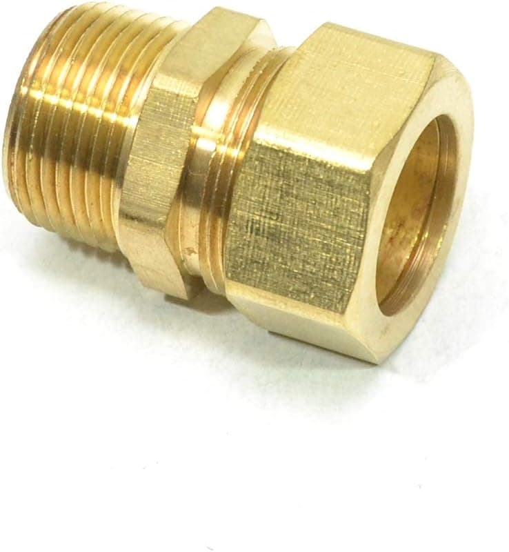 FASPARTS Compression Fitting Male Pipe Connector 7/8 Tube OD x 3/4 Male NPT MPT MIP