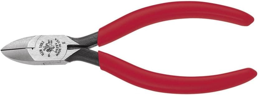 Klein Tools D528V Pliers, Diagonal Cutting Bell System Pliers with Tapered Nose and "W" and "V" Notches, 5-Inch