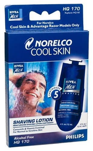 Philips Norelco HQ170 Cool Skin Nivea for Men Lotion Replacement Cartridge, 5 Cartridges (Pack of 3)