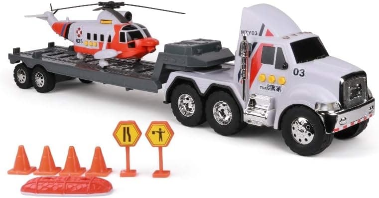 Mighty Fleet Titans Flatbed with Helicopter FFP, Blue