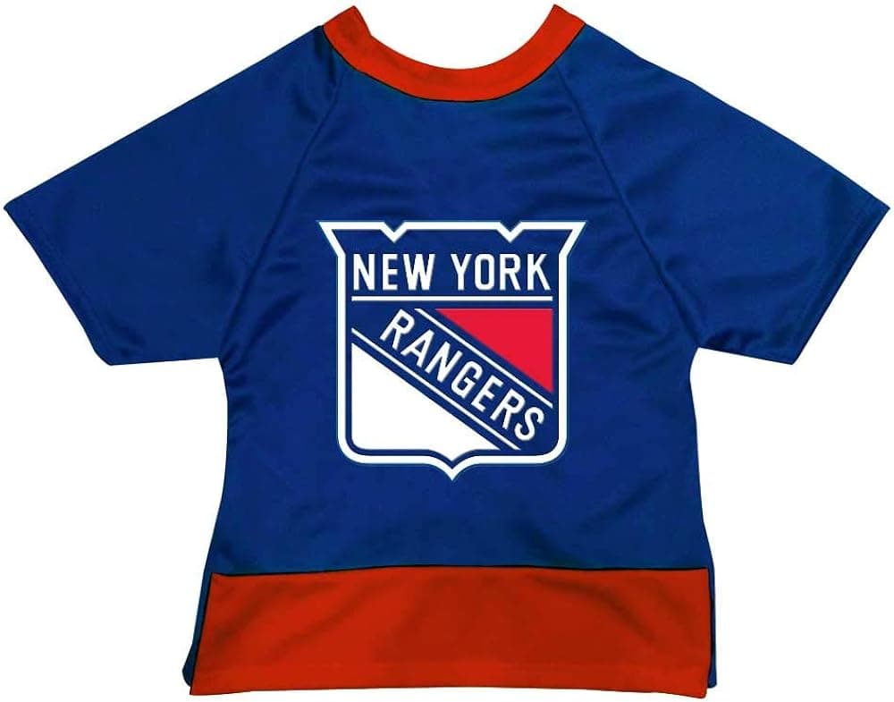 All Star Dogs NHL Unisex NHL New York Rangers Athletic Mesh Dog Jersey