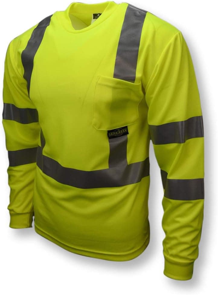 Radians ST21-3PGS-4X Class 3 Max-Dri Moisture Wicking Mesh Long Sleeve Safety T-Shirt, 4X-Large, Green