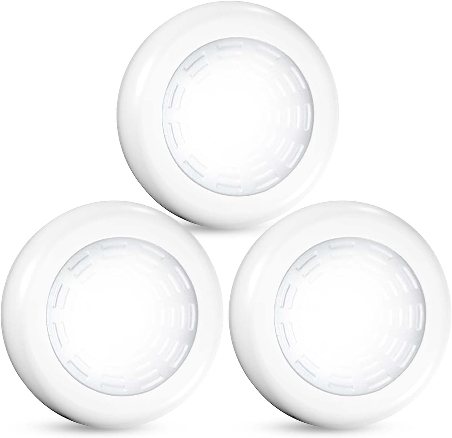 VICOX Tap Light Push Lights, 3 Pack Wireless Puck Lights Battery Powered Touch Lights Battery Operated Stick On Light for Closet Under Cabinet Kitchen Counter