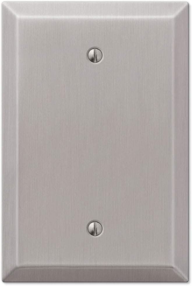 Colester Direct Brushed Satin Nickel Wall Switch Plate Outlet Cover Toggle Rocker GFI (Blank Plate)