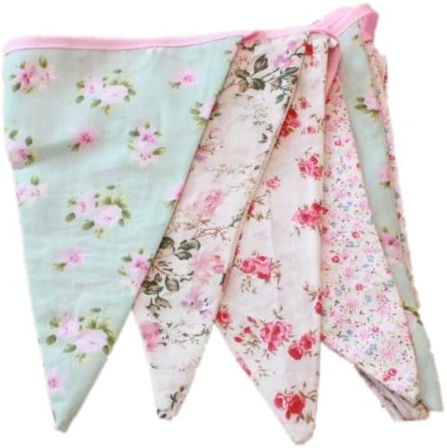 West5Products English Vintage Floral Design Party Bunting (3 meters)