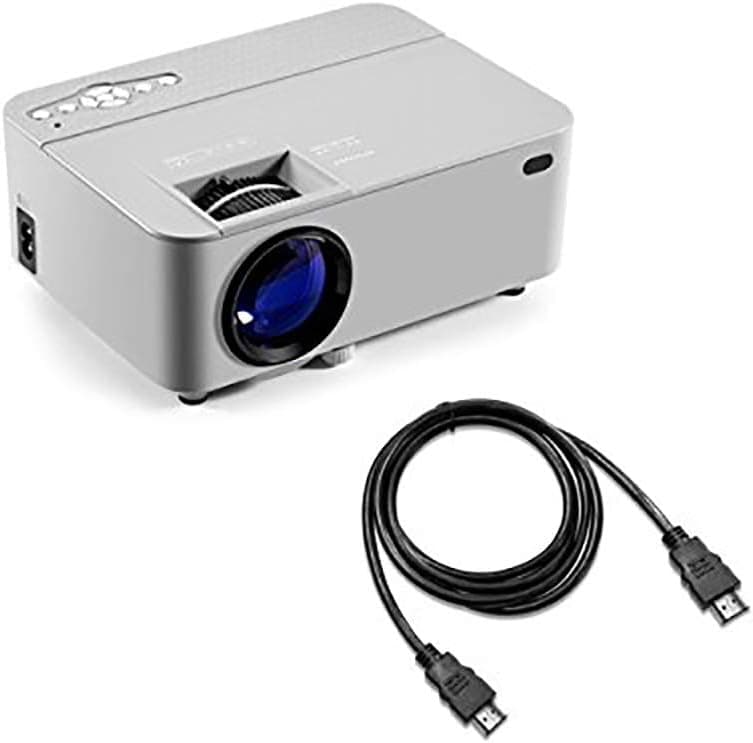 Eocean 1800 Lumens 4Inch Mini Projector with 170" Display - 40,000 Hour LED Full HD Video Projector 1080P, Compatible with Amazon Fire TV Stick, HDMI, VGA, USB, SD for Home Theater