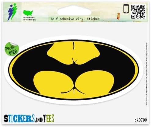 Batass Funny Badass Adult Humor Vinyl Car Bumper Window Sticker 3" x 1"