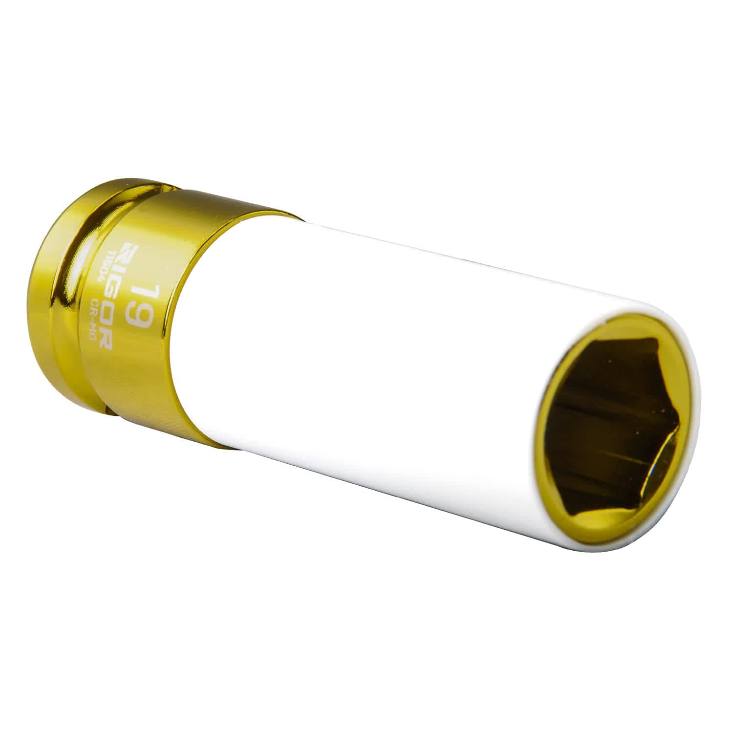 RIGOR 11504 19mm Non-Marring Lug Nut Socket | Wheel Protector Impact Socket | 1/2" Drive, 6 Point, CR-MO, Metric