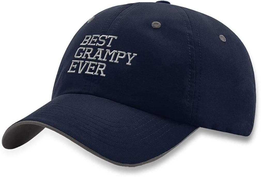 Richardson Soft Running Hat Best Grampy Ever Grandpa Embroidery Strap Closure