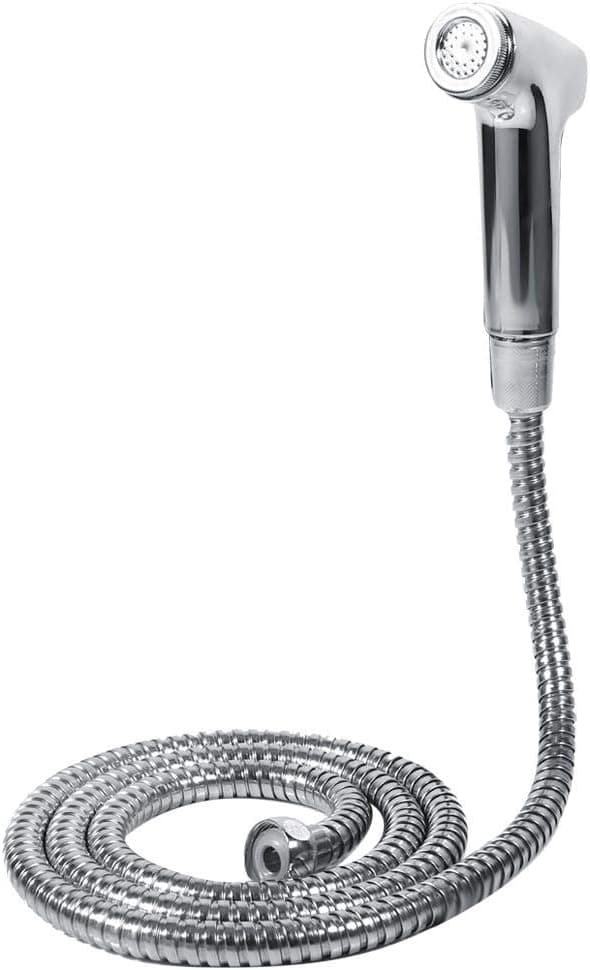 maxmartt Handheld Bidet Sprayer Multi-Functional ABS Bathroom Handheld Toilet Bidet Shower Sprayer Hose Holder Wall Bracket Set Silver Women Men Housework Cleaning Water Flowers