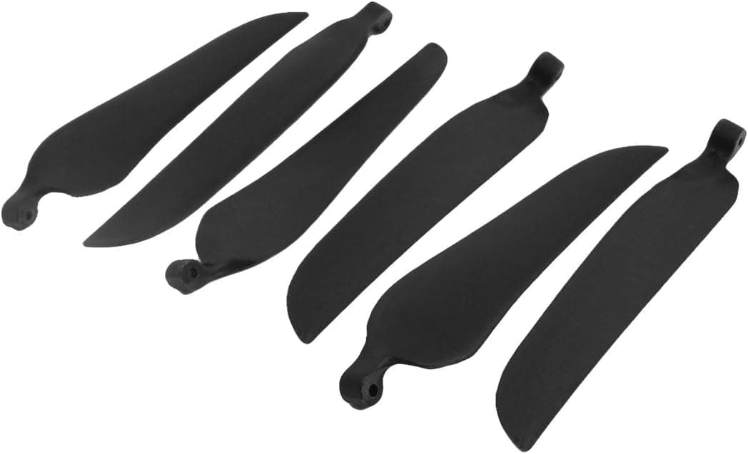 uxcell 6Pcs 140mmx84mm Black Plastic Foldable Propeller Vanes for RC Glider