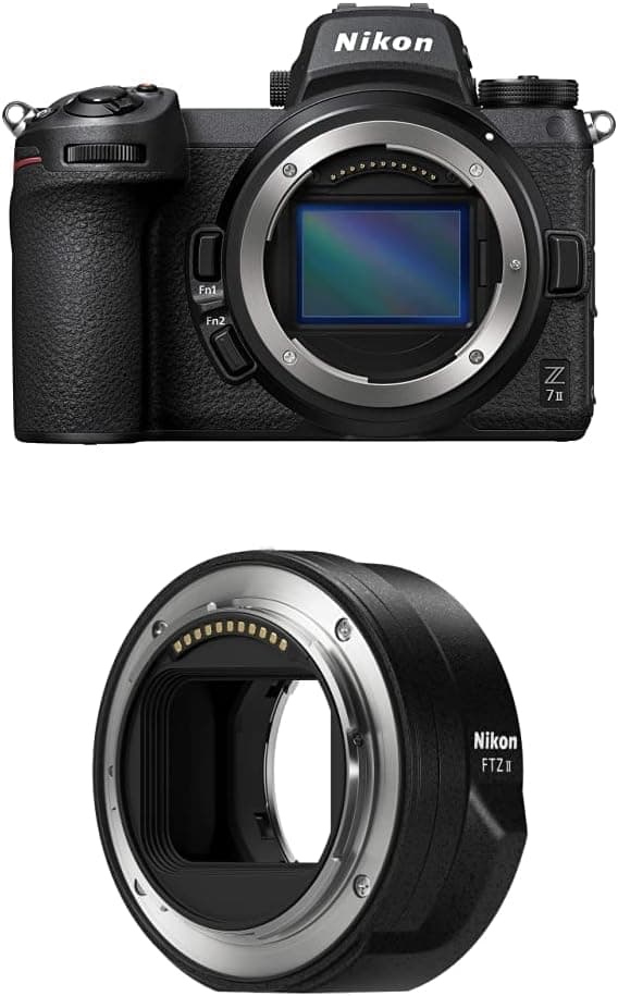 Nikon Z 7II FX-Format Mirrorless Camera Body Black with Nikon Mount Adapter FTZ II