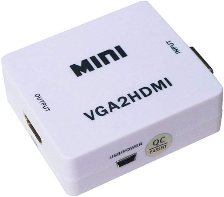 NAMEO VGA to HDMI, Mini HD 1080P 3.5mm Audio VGA to HDMI HD HDTV Video Converter Box Adapter VGA2HDMI for PC Laptop Dispaly Projector