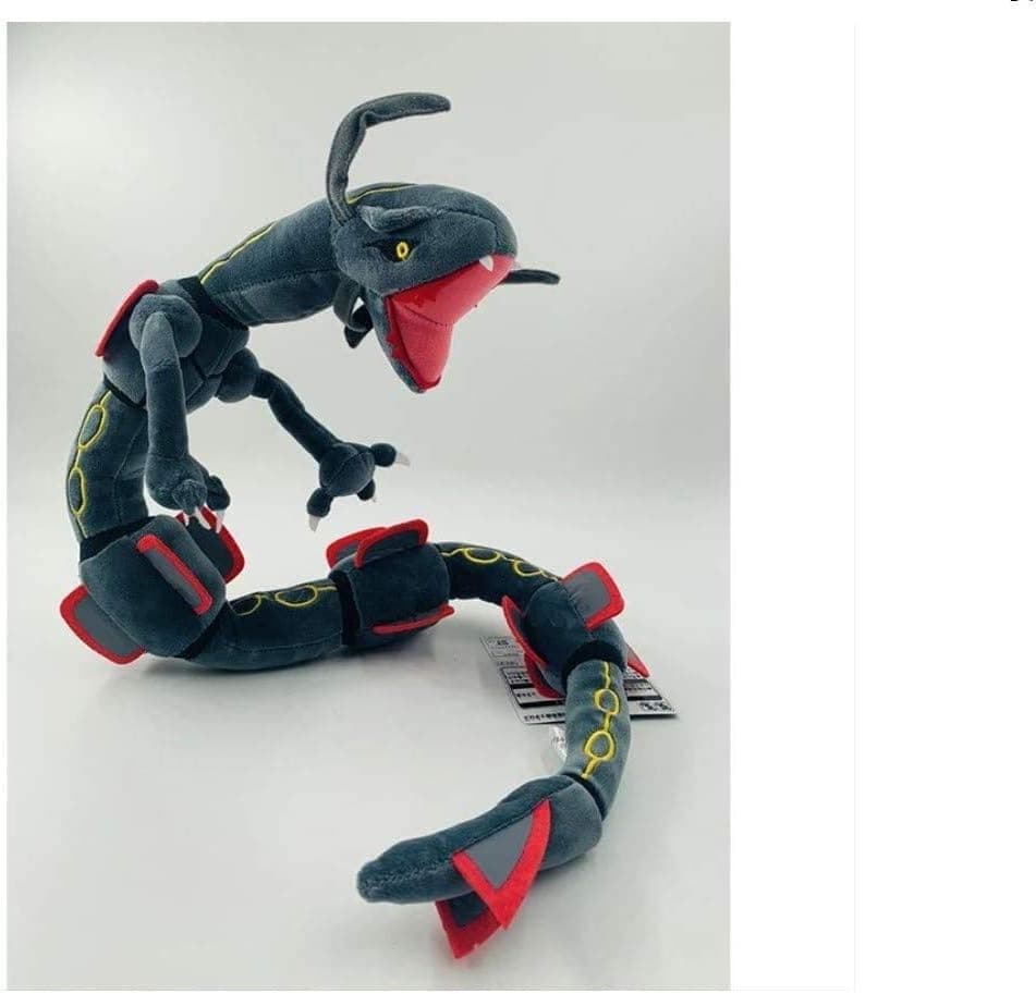 Trcock 31 Inch Green Rayquaza Dragon Plush Doll Stuffed Doll Toys Gifts for Children, Stuffed Animal Toys(Black)