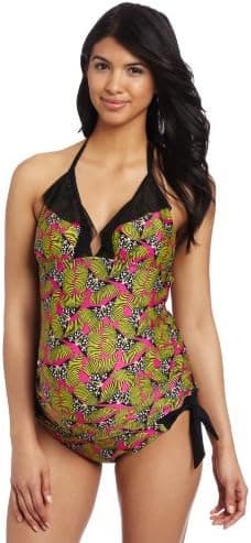 Maternal America Women's Maternity Ruffle 2 Piece Tankini