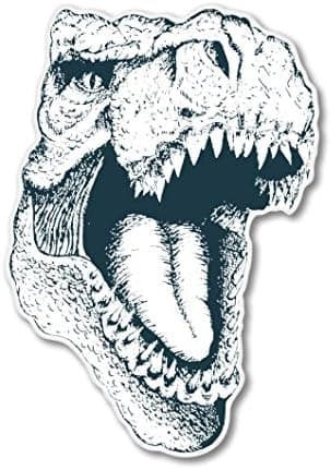 AK Wall Art T-Rex Head Dinosaur Vinyl Sticker - Car Phone Helmet - Select Size