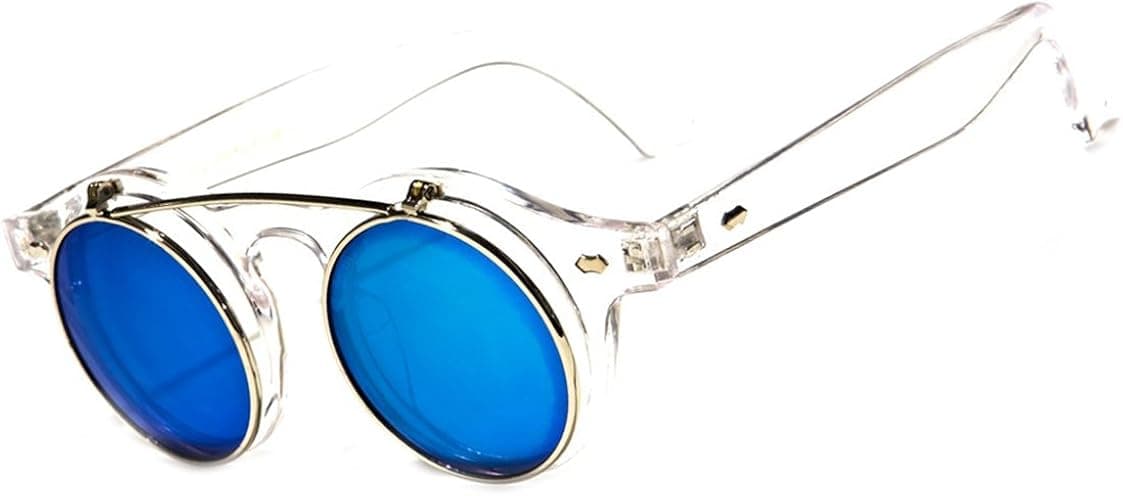 Round Flip Up 42mm Men Women Django Levante Gafas De Sol Sunglasses