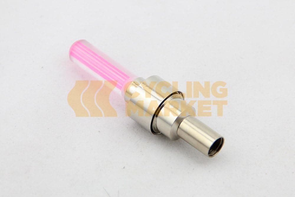 Bike Bicycle Cycling 2pcs Tyre Wheel Neon Valve Firefly Spoke LED Light Pink