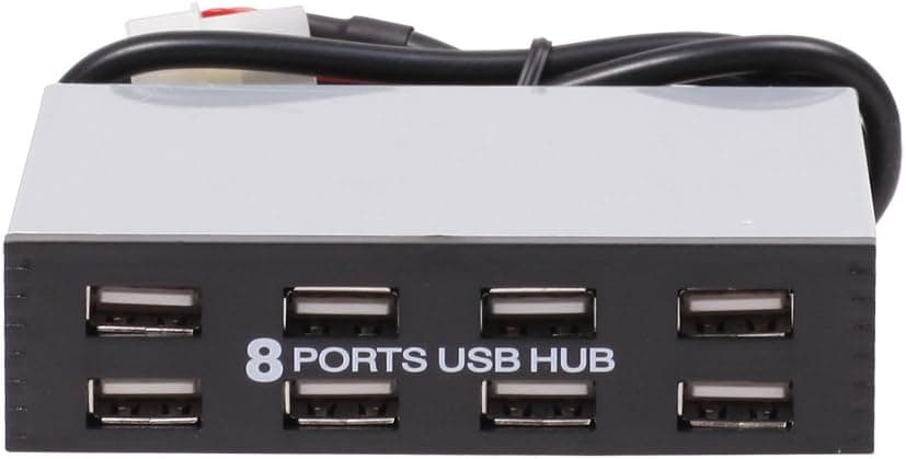 Generic 3.5” Floppy-bit Desktop Multi-function Panel 8 Ports USB 2.0 HUB