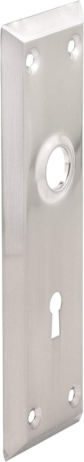 Defender Security E 2718 Door Escutcheon Plates, Satin Nickel Plated (2-pack) , White