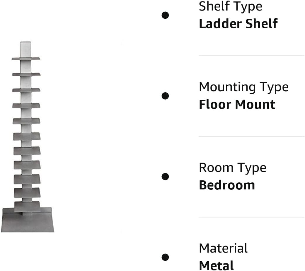 SEI Furniture Metal Spine Book Tower, Silver