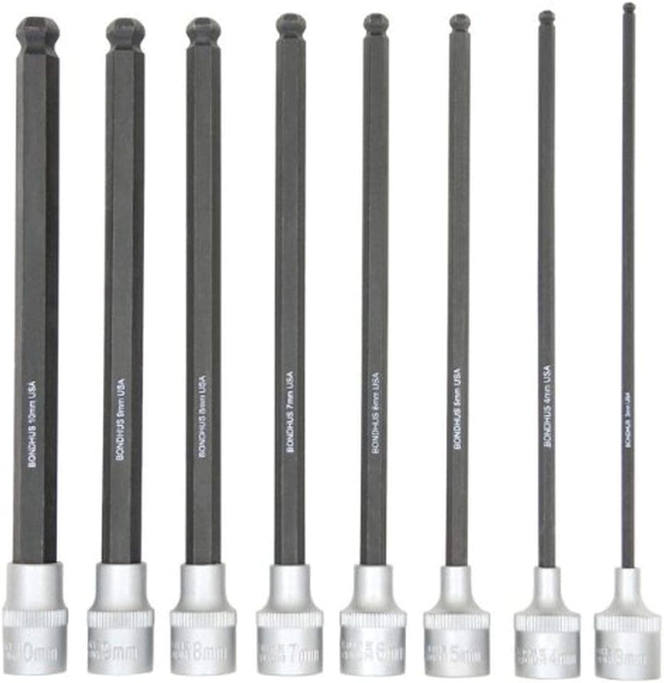Bondhus PHBX8M/S-6 3 mm to 10 mm,6" Long,Ball End ProHold Socket Bits & Sockets