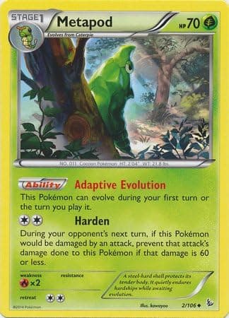 Pokemon - Metapod (2) - XY Flashfire - Reverse Holo