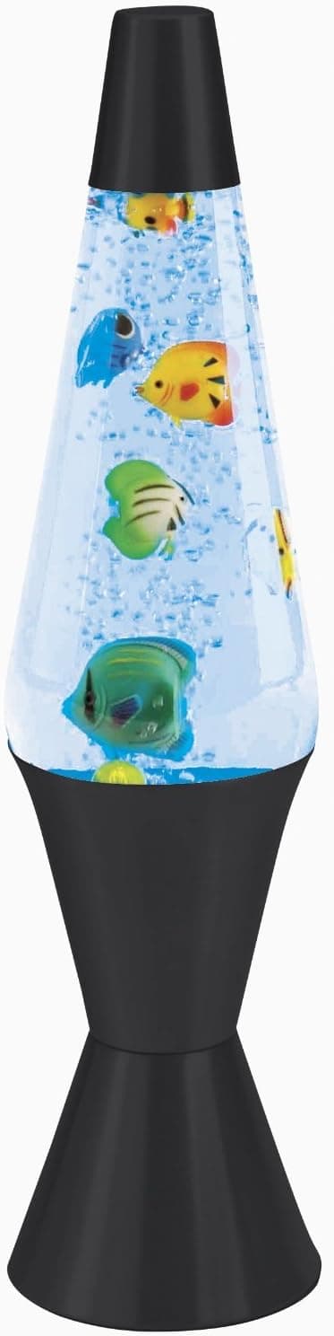 Lava Lite 7210 14-1/2 Inch Blue Aquarium Lamp with Life-Like Fish