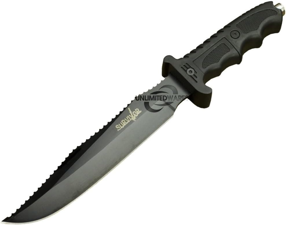 Unlimited Wares HK-718 Fixed Blade Military Tactical Knife 13-Inch Overall