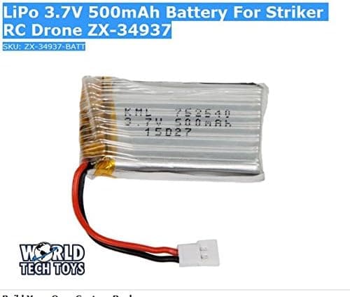 LiPo 3.7V 500mAh Battery For Striker RC Drone ZX-34937 SKU: ZX-34937-BATT