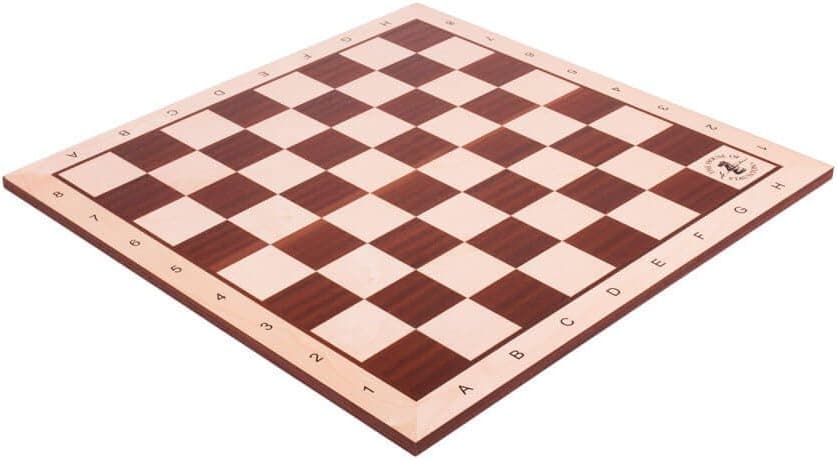 The House of Staunton Maple & Mahogany Wooden Chess Board - 2.5" with Notation & Logo