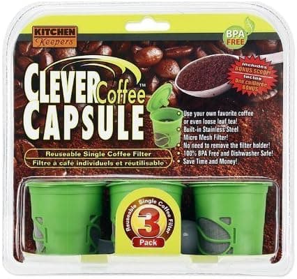 Clever Coffee Capsule Reusable Single Coffee Filter - 3 Pack - BPA Free Home Supply Maintenance Store