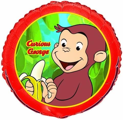 Curios George Foil Balloon - 18", Round, 1 Pc