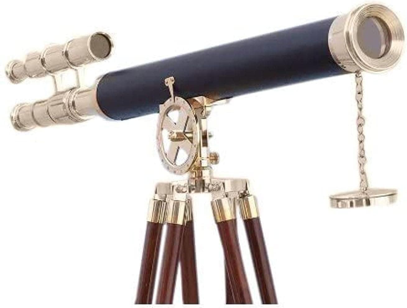 NauticalMart Nautical Decor Floor Standing Brass/Leather Griffith Astro 64" Telescope