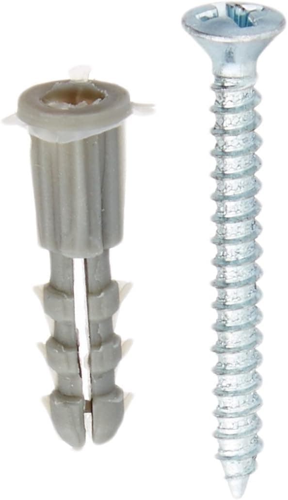 Slide-Co 193676 Modern Mirror Clip with 1/8 inch Glass and Screw/Anchor (Pack of 6)