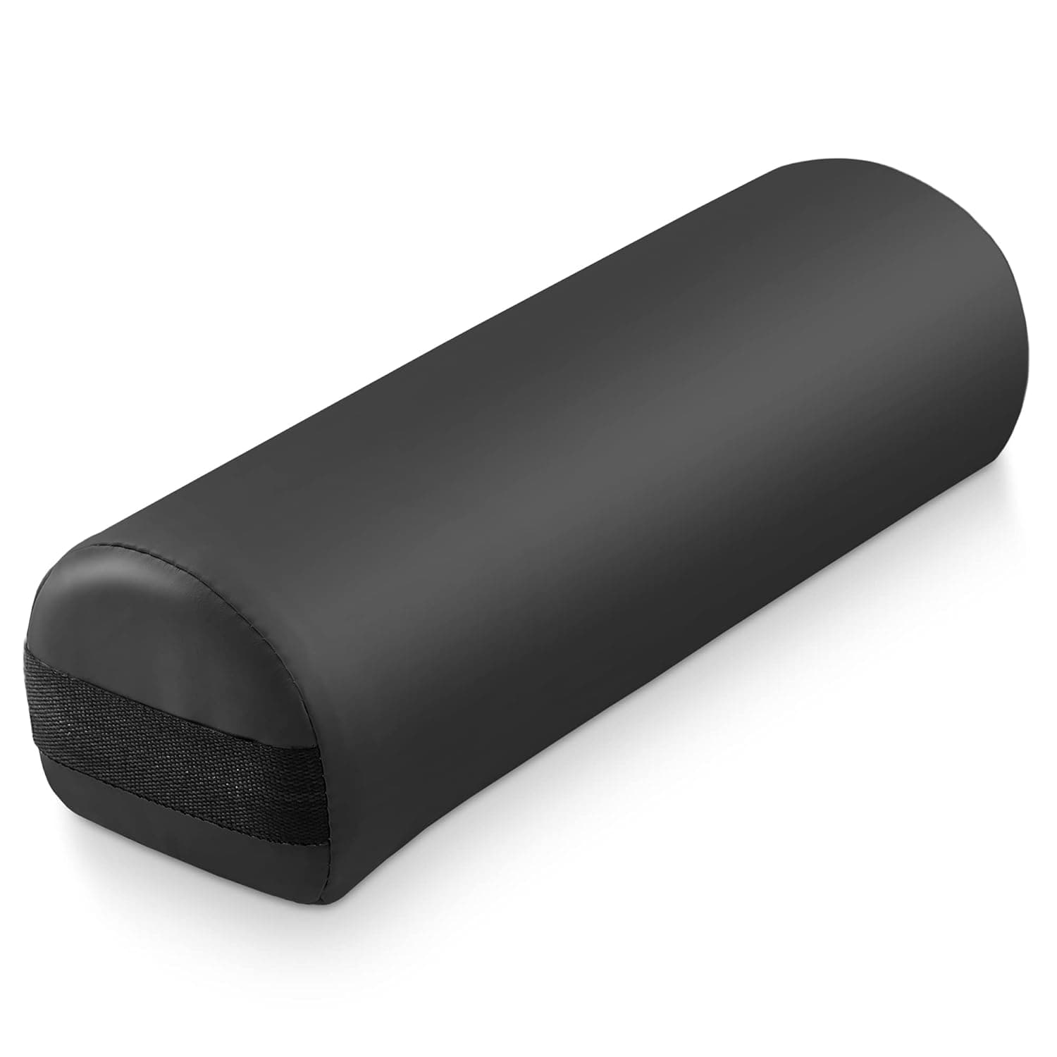 Saloniture 3/4 Jumbo Round Massage Table Bolster Pillow Pad - 26 x 9 x 6-1/4 Inch - Black