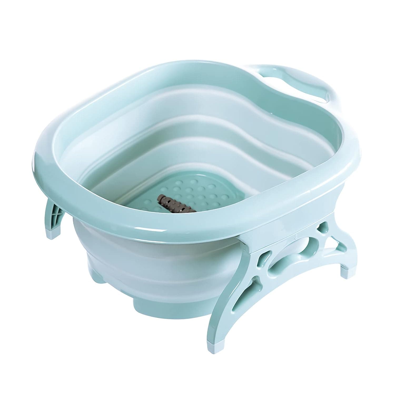 Naztal Collapsible Foot Spa Soaking Bath Tub with Massage Rollers Large Pedicure Massager Basin for Tired Feet Stress Relief Home Travel Use