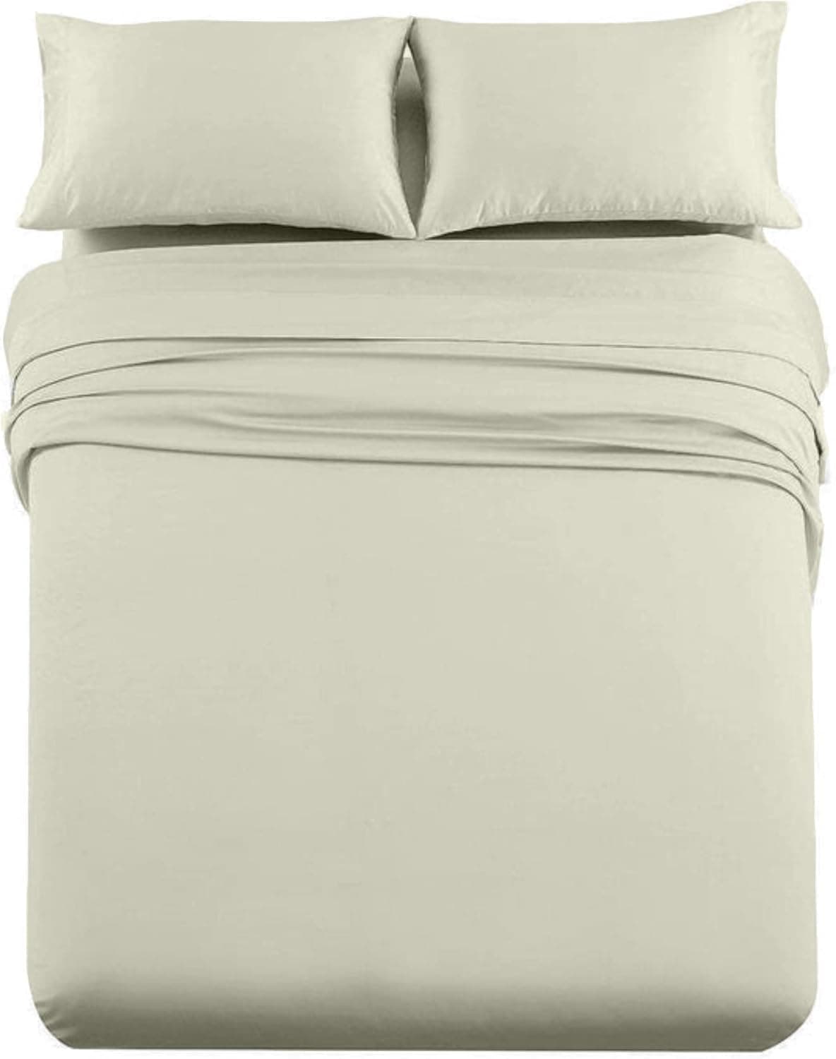 Cottingon 42X80 Sheet Set - 4-Piece Bed Set for Campers - 6 to 10 Inches Deep Pocket Fitted Sheet Luxury Soft Microfiber - Rv Mattress Sheets Bunks - Trailer Bunk Bed - Ivory