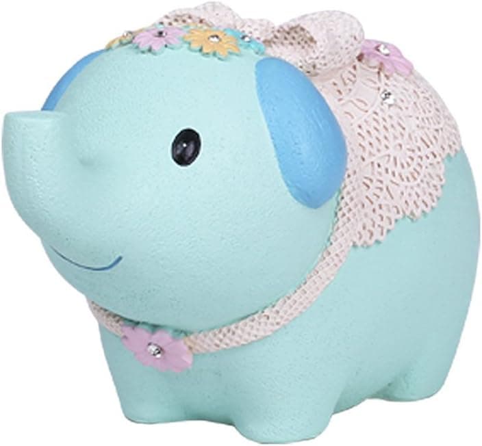 ElecNova Cute Elephant Piggy Bank Home Decor Ornament Gift for Girls