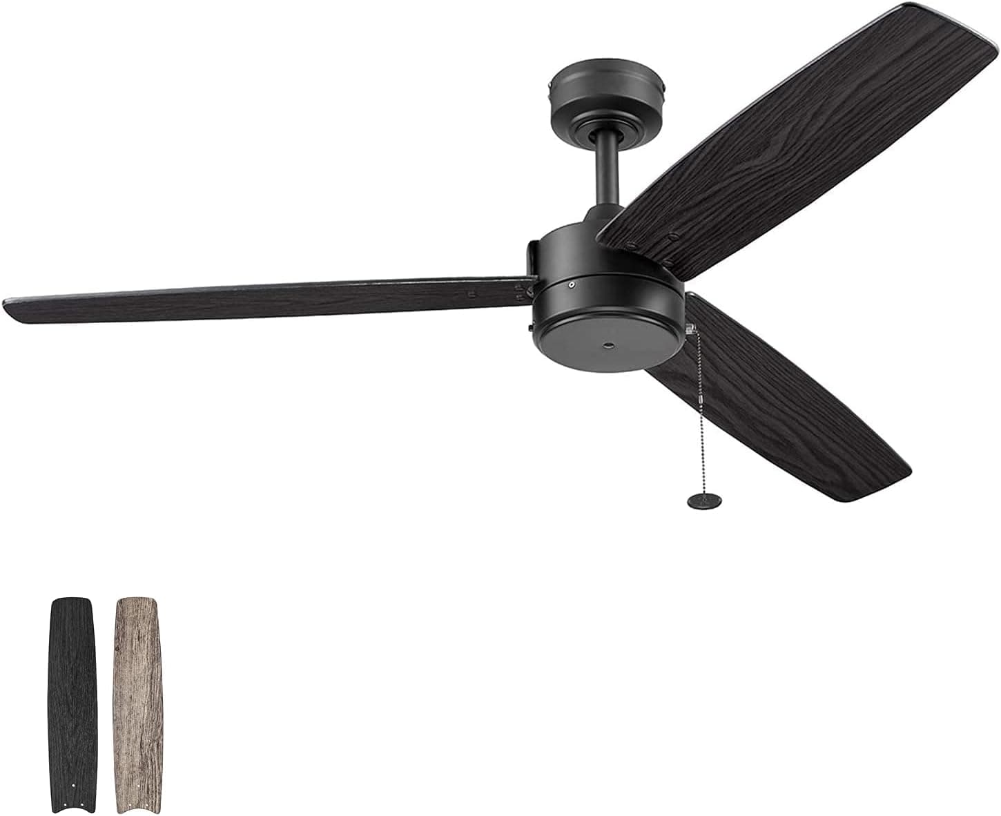 Prominence Home 51466-01 Journal Ceiling Fan, 52, Matte Black