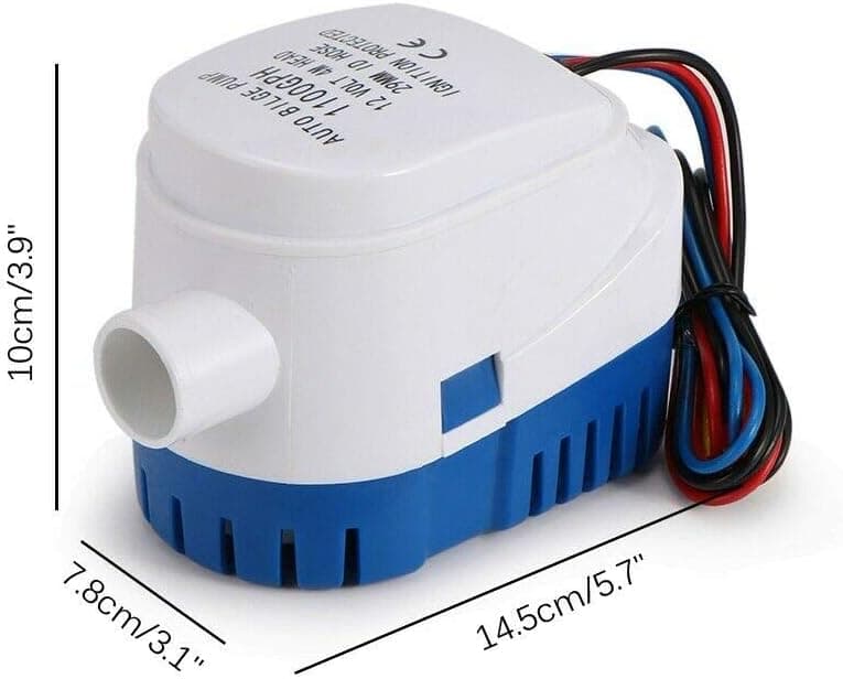 ISURE MARINE 12V Automatic Submersible Boat Bilge Water Pump Latest Styles 750GPH Built-in Auto Float Switch (750GPH)