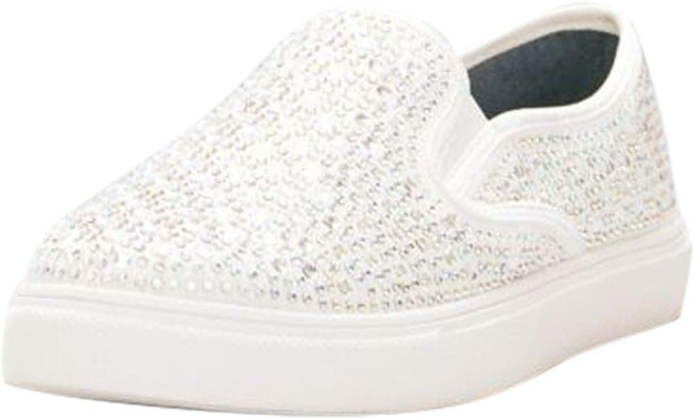 David's Bridal Crystal-Studded Slip-On Sneakers Style Cruz