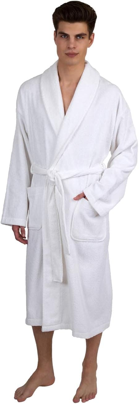 TowelSelections Men’s Robe, Turkish Cotton Terry Shawl Bathrobe